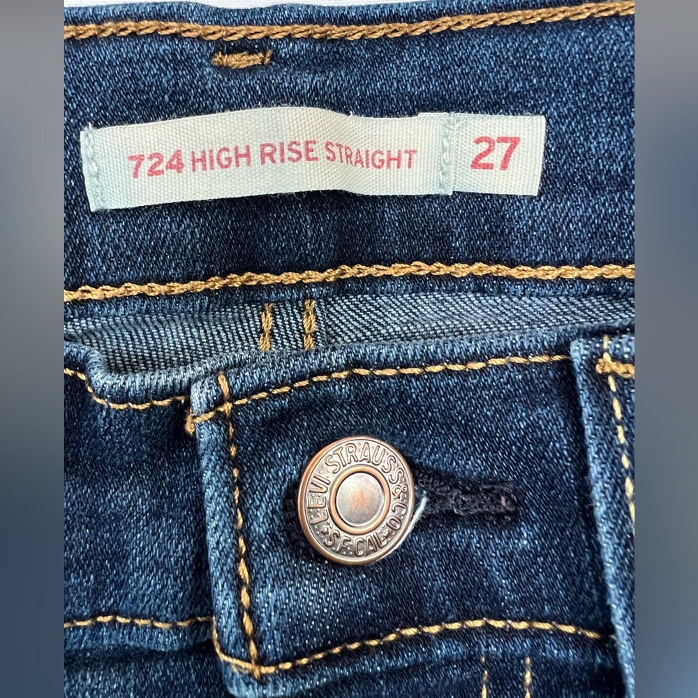 SOLD👖 EUC LEVI’S 724 High Rise Straight Jeans | Women’s 27 - Picture 12 of 13